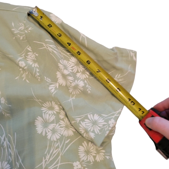 Draper's & Damon's Tropical Green Dress with Button Up Size XL - Picture 5 of 14